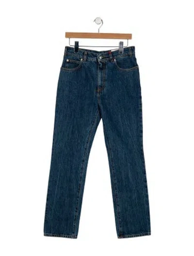 Pre-owned Alexander Mcqueen Straight-leg Jeans W/ Tags In Blue