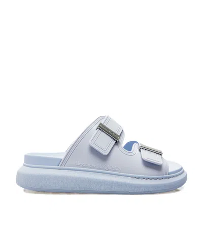 Alexander Mcqueen Strap-detail Open-toe Sandals In Blue