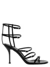 Alexander Mcqueen 90 Strappy Leather Sandals In Black