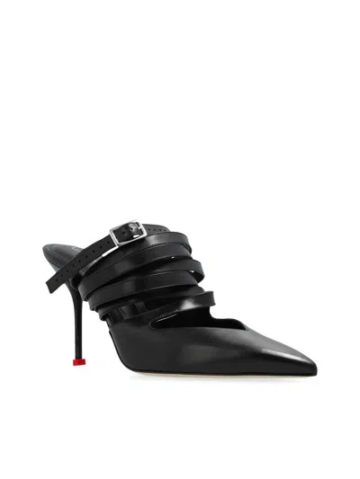 Alexander Mcqueen Strap Mules In Black