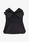 Alexander Mcqueen Strapless Bustier Top In Black