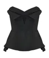 Alexander Mcqueen Women's Strapless Tunic Top Black