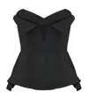 Alexander Mcqueen Alexander Mc Queen Black Corset Top In Silk Blend In Black