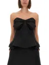 Alexander Mcqueen Silk Blend Corset In Black