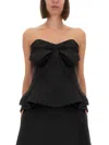 Alexander Mcqueen Strapless Corset Top In Black