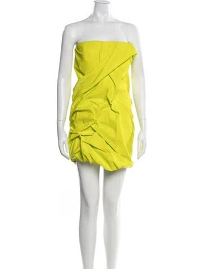 Pre-owned Alexander Mcqueen Strapless Mini Dress W/ Tags In Green