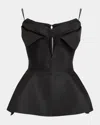 Alexander Mcqueen Strapless Peplum Bustier Top In Black