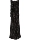 Alexander Mcqueen Strapless Silk Dress In Black