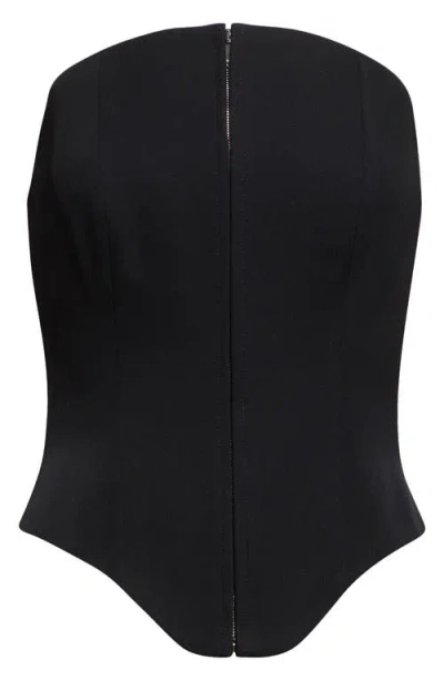ALEXANDER MCQUEEN MCQUEEN STRAPLESS WOOL CORSET TOP