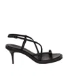 Alexander Mcqueen Strappy Leather Sandals In Black