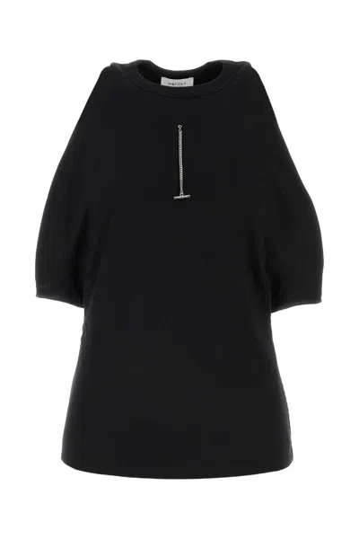 Alexander Mcqueen Stretch Cotton Top In Black