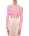 Alexander Mcqueen Cropped Shirt In Pink