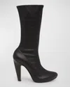 Alexander Mcqueen Closed Toe Knee Length Boots In 1000 Black