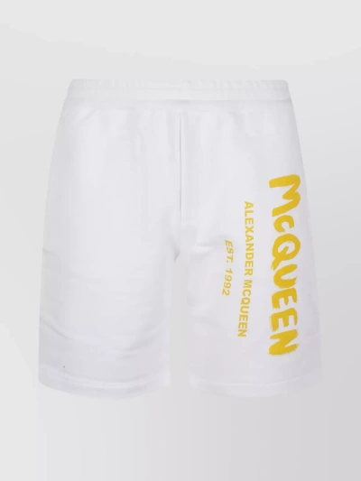 ALEXANDER MCQUEEN STRETCH WAISTBAND ZIP POCKET SHORTS