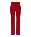 Alexander Mcqueen Stretch Wool Gabardine Trousers In Red