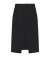 Alexander Mcqueen Tailored High-waisted Wool Midi Skirt In Black