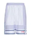 Alexander Mcqueen Striped Bermuda Shorts In Blue