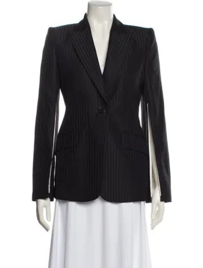 Pre-owned Alexander Mcqueen Striped Blazer In Black