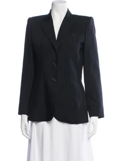 Pre-owned Alexander Mcqueen Striped Blazer In Black
