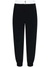 Alexander Mcqueen Striped Cady Track Pants In Black