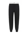 Alexander Mcqueen Striped Cady Track Pants In Black