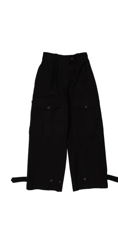 Pre-owned Alexander Mcqueen Striped Cargo Pants In Black