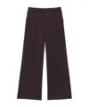 Alexander Mcqueen Pinstripe Tailored Trousers In Black, Bordeaux Red And Dark Red