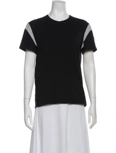 Pre-owned Alexander Mcqueen Striped Crew Neck T-shirt In Gray