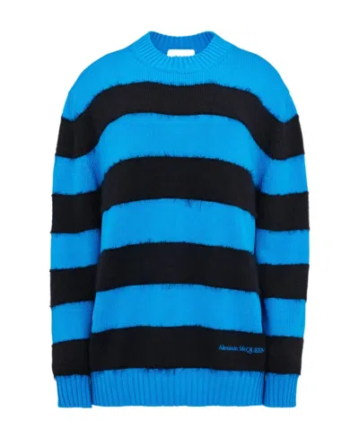 ALEXANDER MCQUEEN ALEXANDER MCQUEEN STRIPED CREWNECK JUMPER