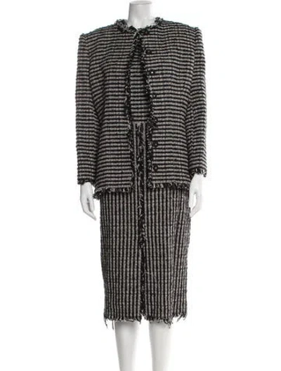 Pre-owned Alexander Mcqueen Striped Crystal Embellishments Set In Black