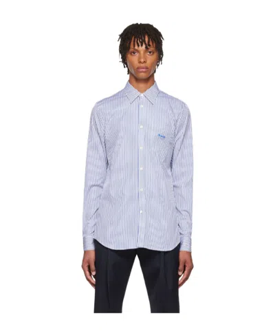 Alexander Mcqueen Striped Detail Shirt In Multicolor