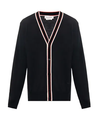 ALEXANDER MCQUEEN ALEXANDER MCQUEEN STRIPED V-NECK CARDIGAN