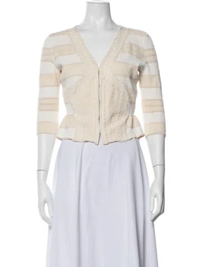 Pre-owned Alexander Mcqueen Striped Jacket In Neutrals