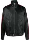 Alexander Mcqueen Leather Zip-up Biker Jacket In Black