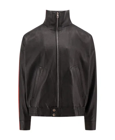 ALEXANDER MCQUEEN ALEXANDER MCQUEEN LOGO DETAILED ZIP-UP BIKER JACKET