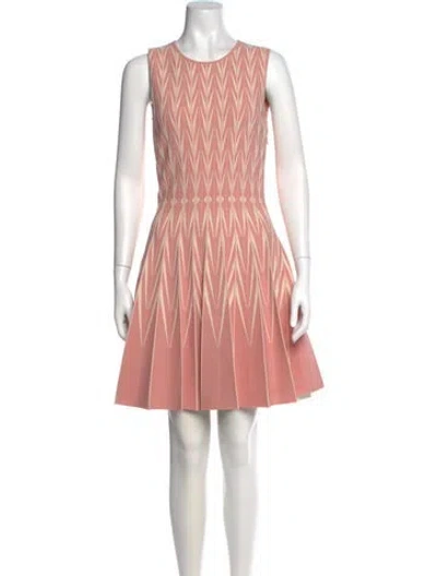Pre-owned Alexander Mcqueen Striped Mini Dress W/ Tags In Pink