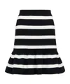 Alexander Mcqueen Striped Mini Skirt In Black