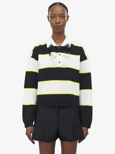 ALEXANDER MCQUEEN STRIPED POLO JUMPER