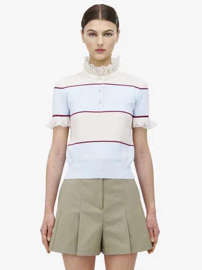 ALEXANDER MCQUEEN STRIPED POLO SHIRT