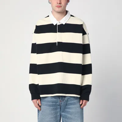 ALEXANDER MCQUEEN ALEXANDER MCQUEEN | STRIPED POLO SHIRT BLACK/IVORY