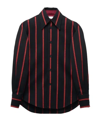 Alexander Mcqueen Striped Shirt In Black
