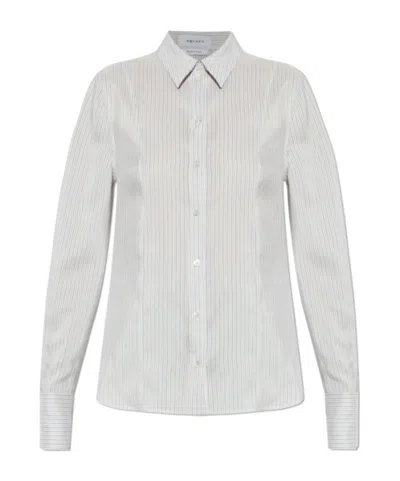 Alexander Mcqueen Vertical-stripe Shirt In White