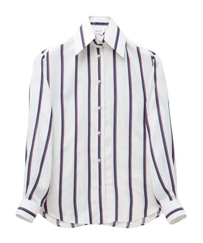 Alexander Mcqueen Striped Shirt In White