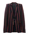 Alexander Mcqueen Blazer Stripe Jacket In Black