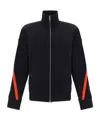 Alexander Mcqueen Multicolored Striped Zip-up Blouse In Black