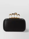 Alexander Mcqueen Structured Clutch With Chain Strap And Knuckle Rings