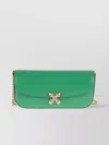 Alexander Mcqueen Structured Skull Flower Chain Strap In Green