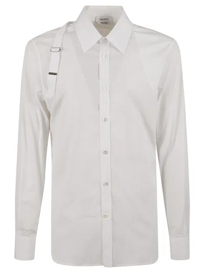 Alexander Mcqueen Structured White Shirt With Classic Collar