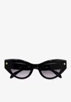 Alexander Mcqueen Cat Eye-frame Recycled Acetate Sunglasses In Black