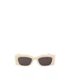 Alexander Mcqueen Stud-detailing Rectangle-frame Sunglasses In Nude